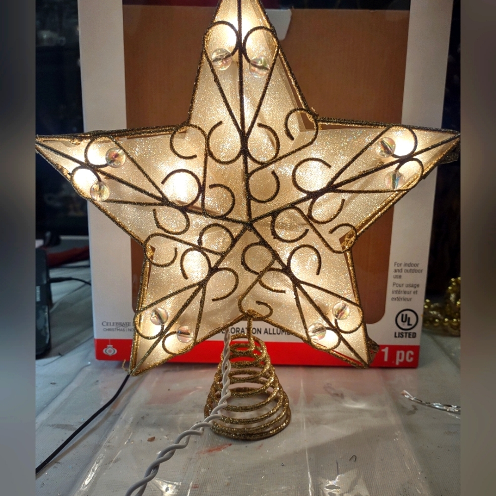Tree topper lit 11 inches